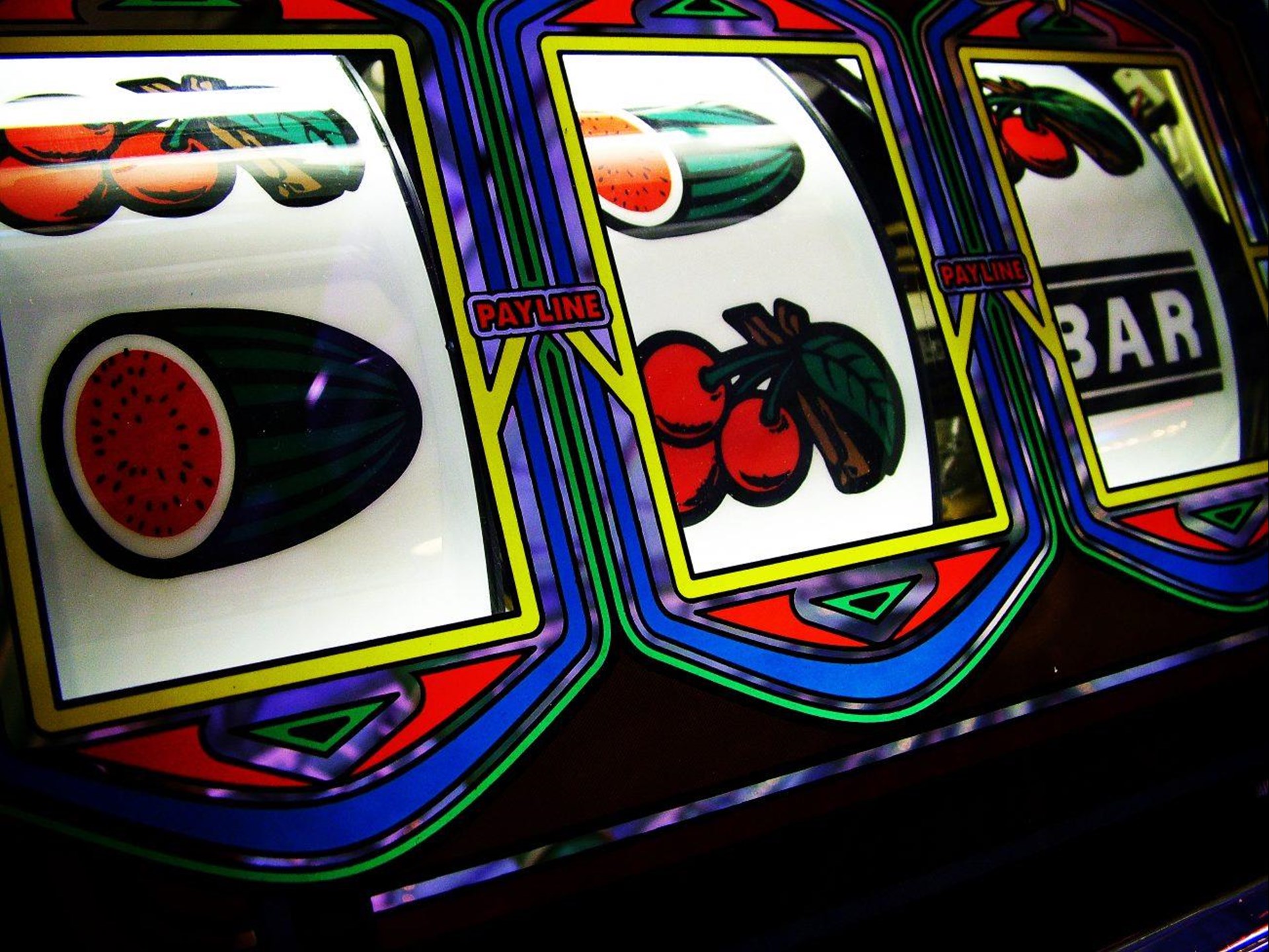 Nahaufnahme eines Spielautomaten